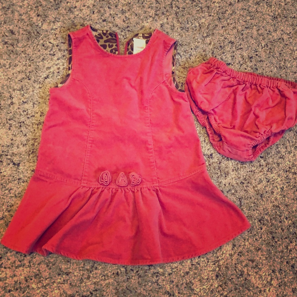 Corduroy Pink Dress 👗